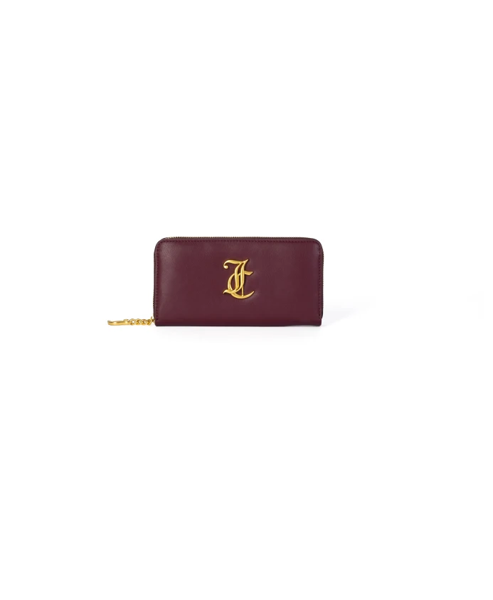 

Большой кошелек Alyssa на молнии из искусственной кожи бордо Juicy Couture, красный