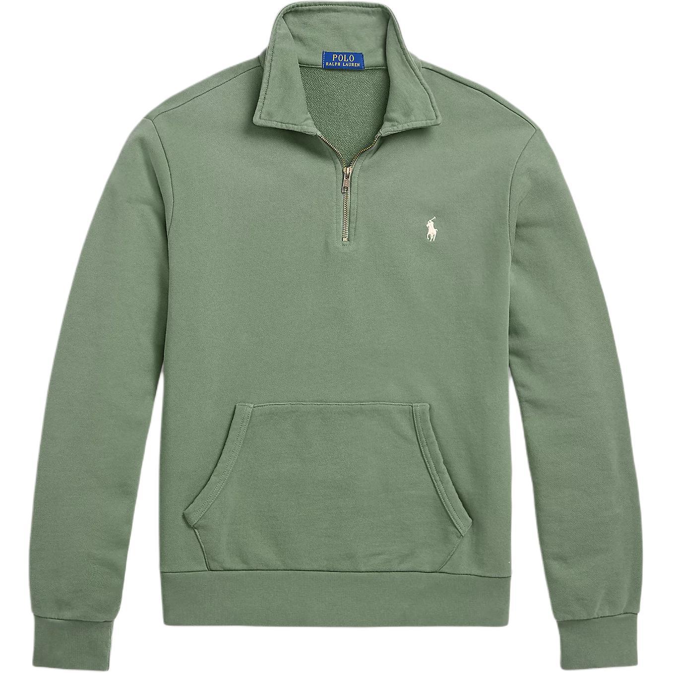 

Флисовая толстовка с молнией на четверть Loopback Polo Ralph Lauren, зеленый