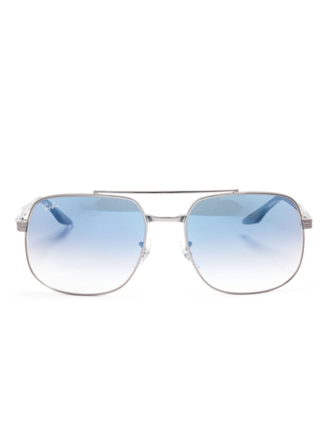 

Ray-Ban солнцезащитные очки в массивной оправе, серебристый