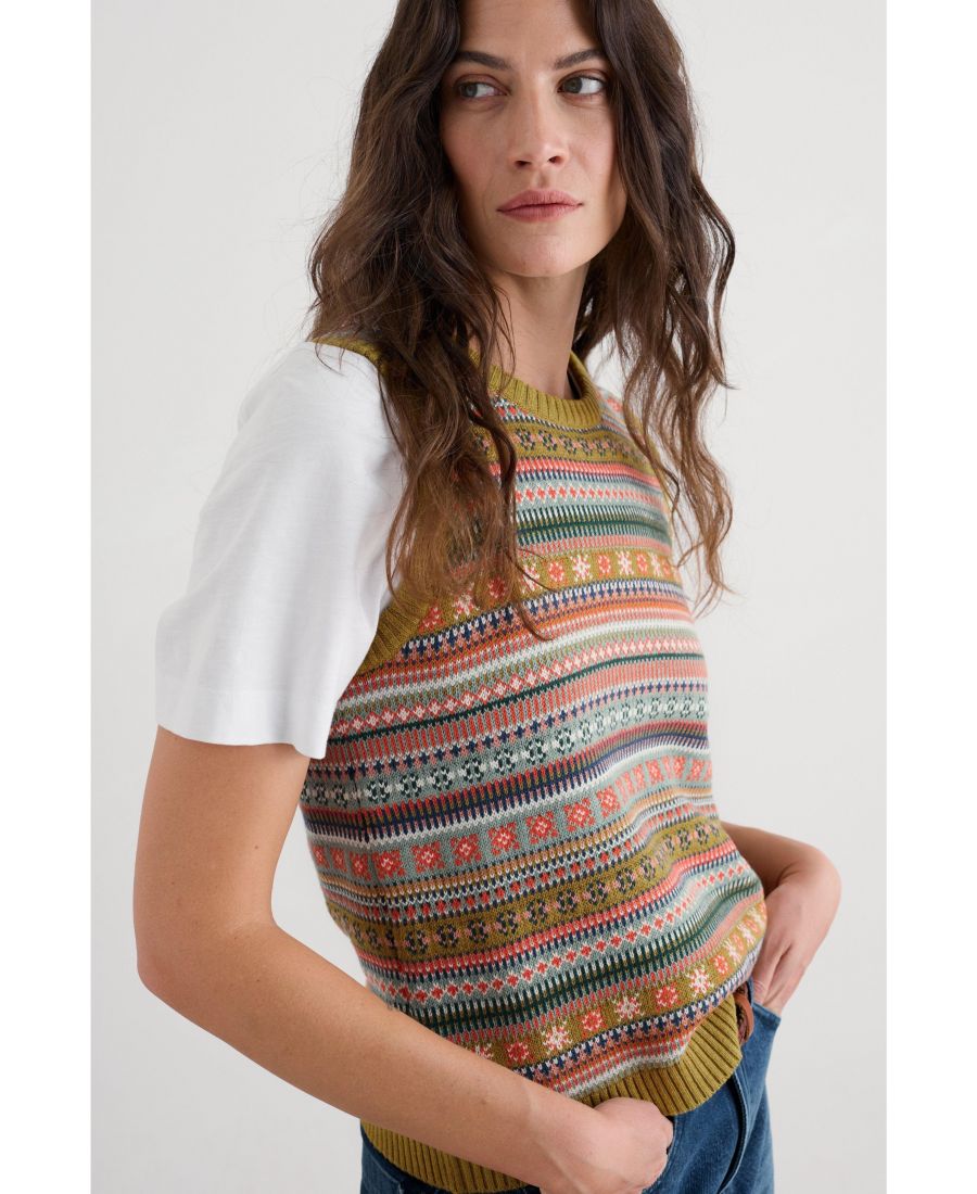 

Женский жилет Cove Cottage Seasalt Cornwall, Carved relief pear multi