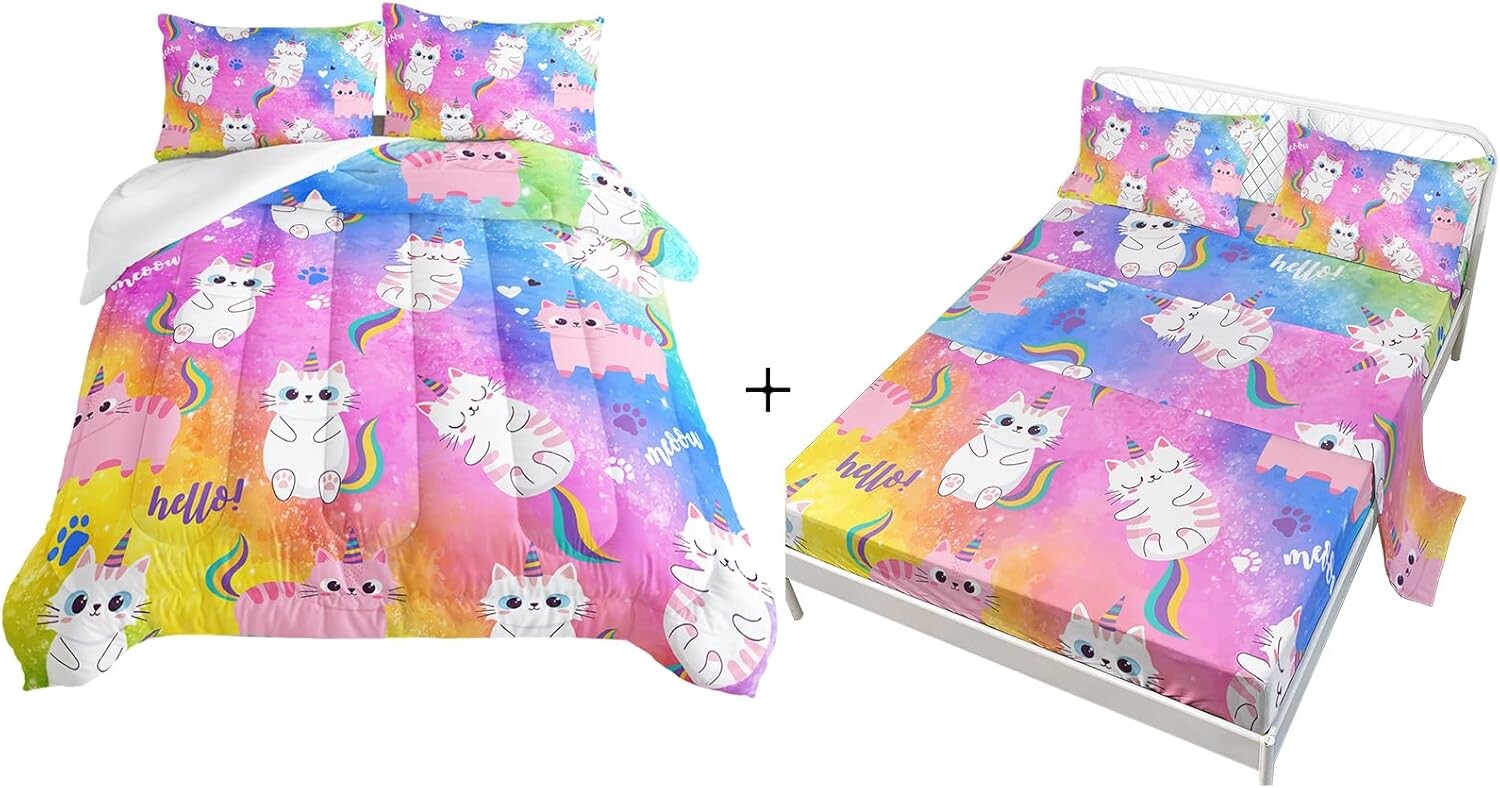 

Axolotl Kids Unicorn Cat Комплект постельного белья полный