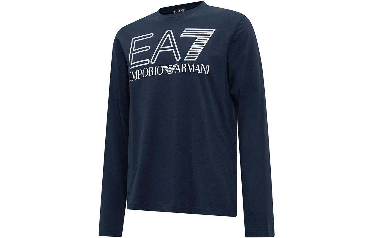 Футболка мужская синяя EA7 FW23 EMPORIO ARMANI — фото 4