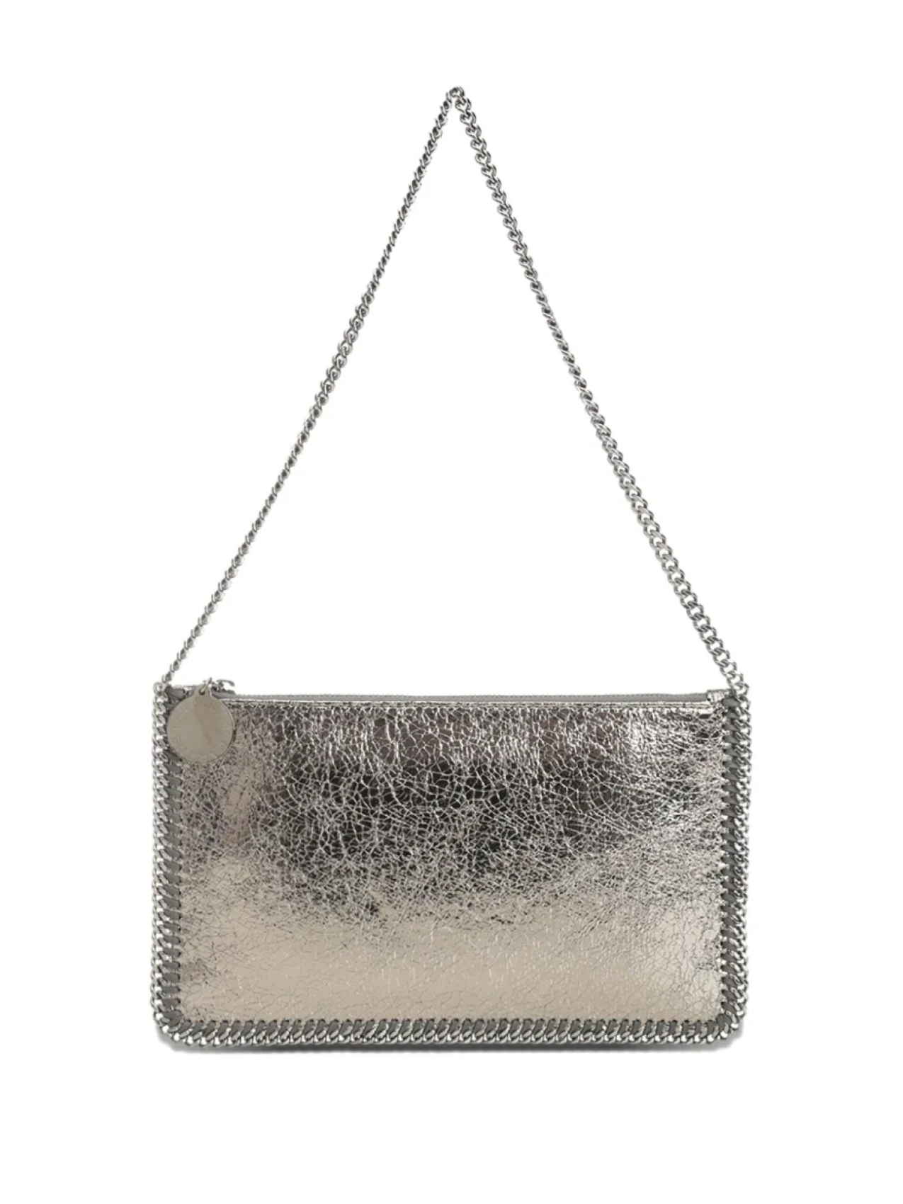 

Stella McCartney клатч Falabella с эффектом металлик, серый