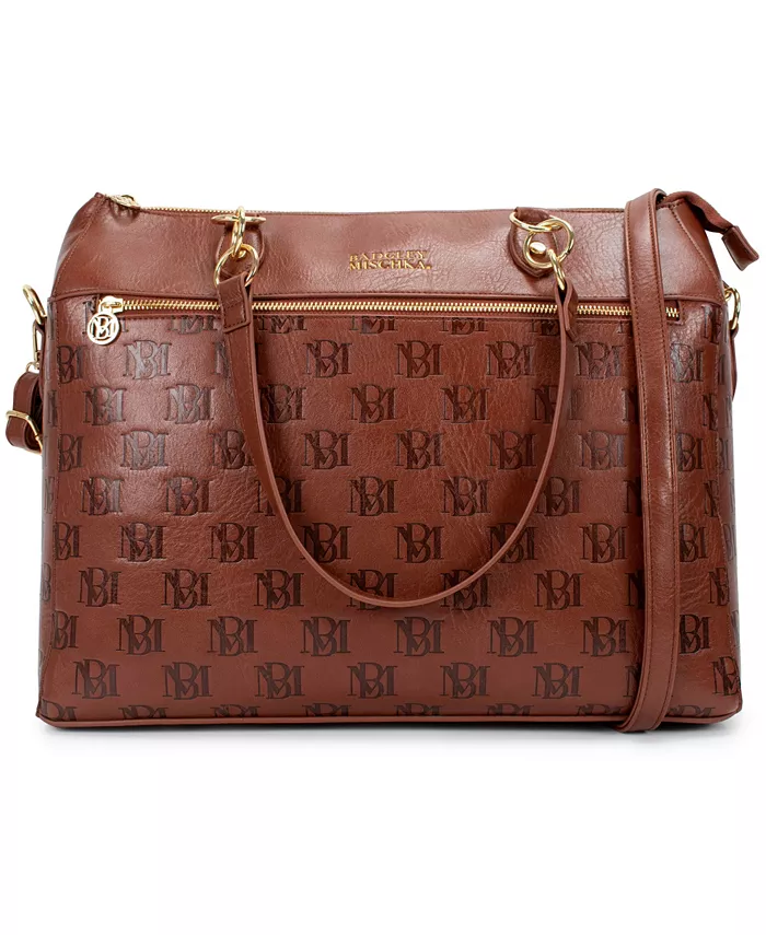 

Сумка-тоут для путешествий Madalyn, женская Badgley Mischka, коричневый