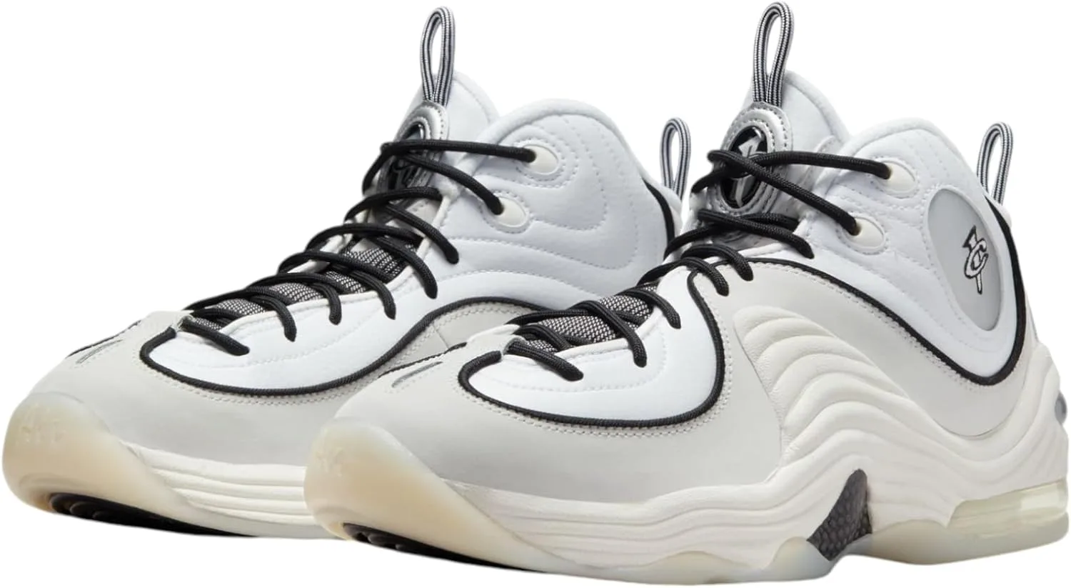 Мужские кроссовки Nike Air Penny 2 (FB7727-100, белый/черный/бежевый/цвет Photon Dust) — фото 3
