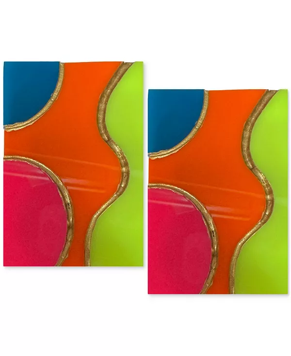 

Геометрические серьги-гвоздики Harper Swanky Designs, orange