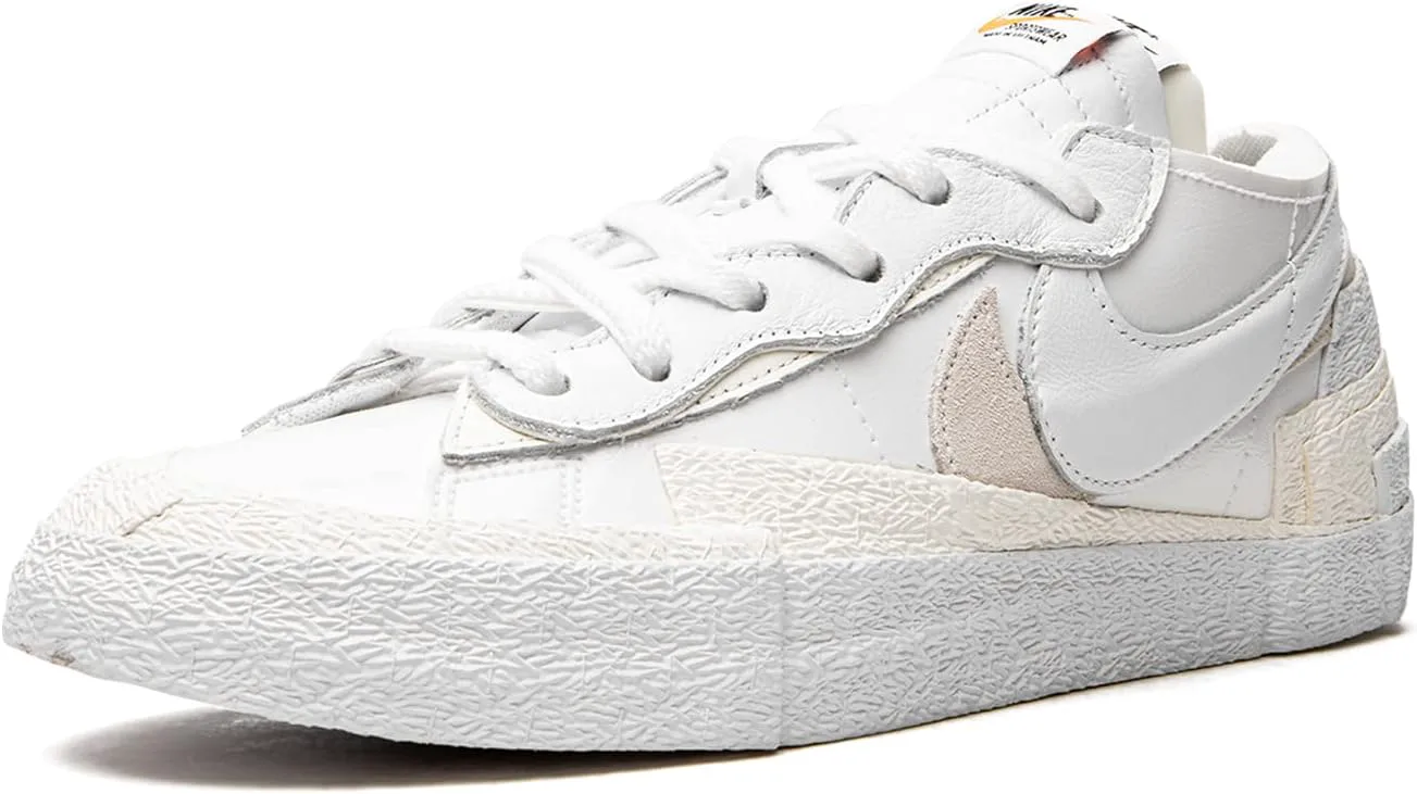 Sacai Blazer Low by Nike - Magma Orange / White, белый — фото 3