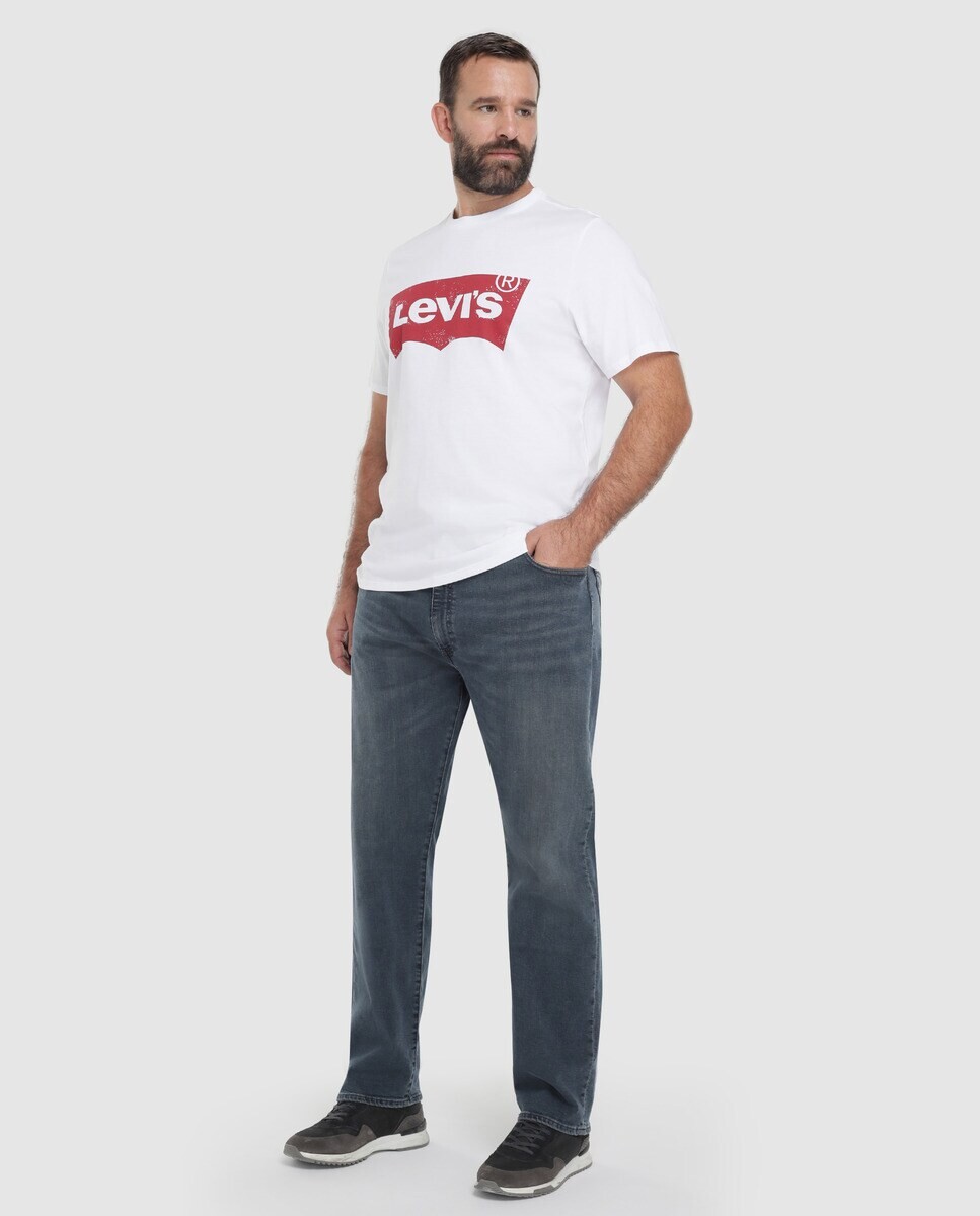 Мужская белая футболка с короткими рукавами больших размеров Levi's, белый — фото 4