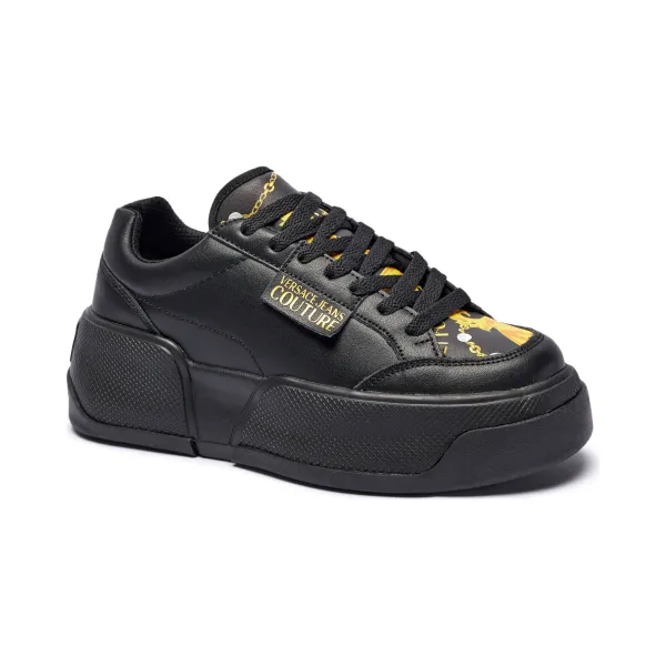 

Кожаные кроссовки Versace, черный