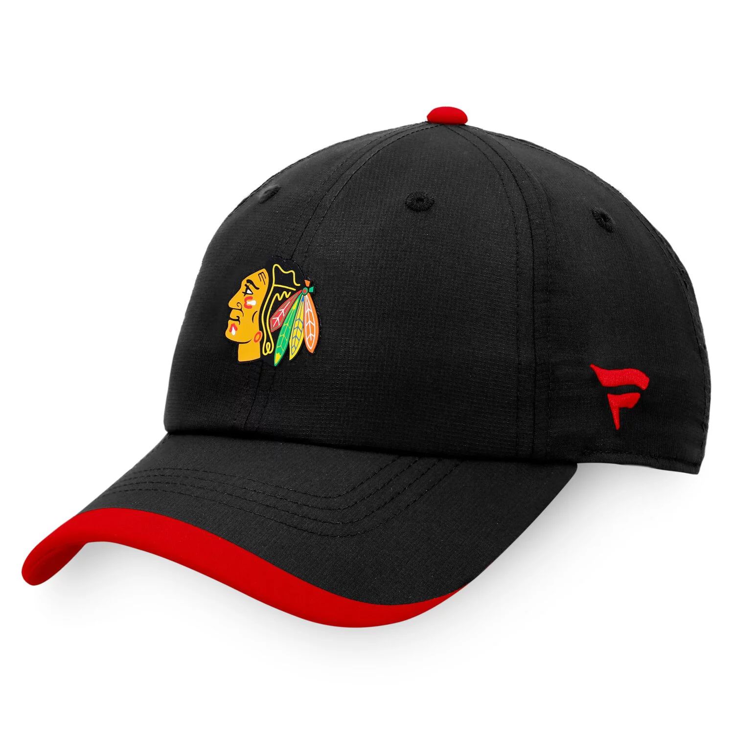 

Черная мужская регулируемая шапка с логотипом Fanatics Chicago Blackhawks Authentic Pro Rink Pinnacle