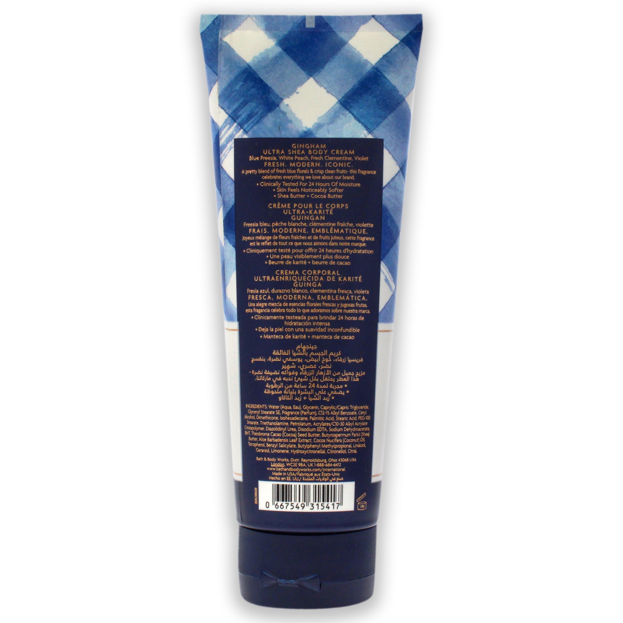Gingham от Bath and Body Works для унисекс - крем для тела 8 унций Bath And Body Works, Large — фото 2
