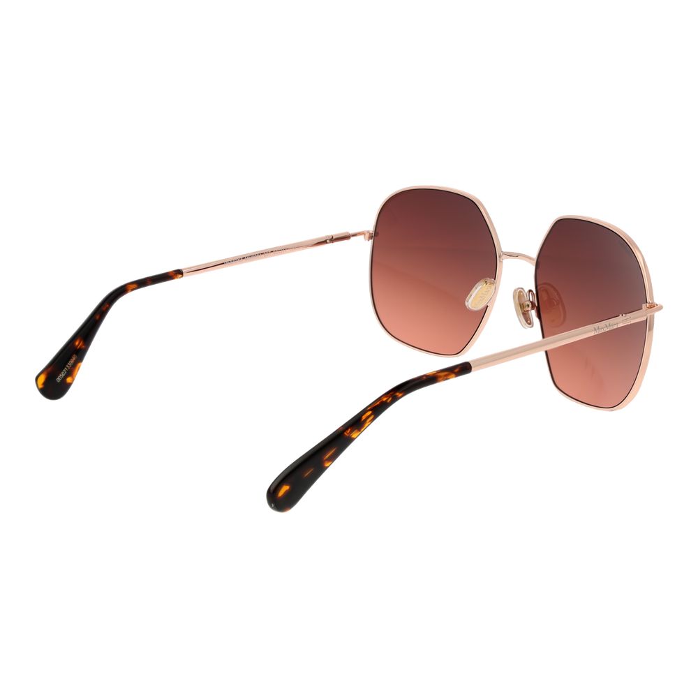 Женские солнцезащитные очки из розового золота Max Mara, Rose Gold — фото 3