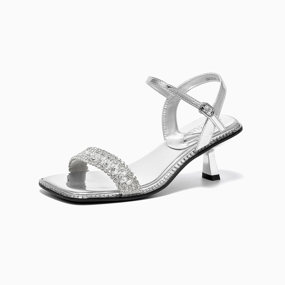 GEMEIQ Женские сандалии на одной застежке серебристые, цвет Silver