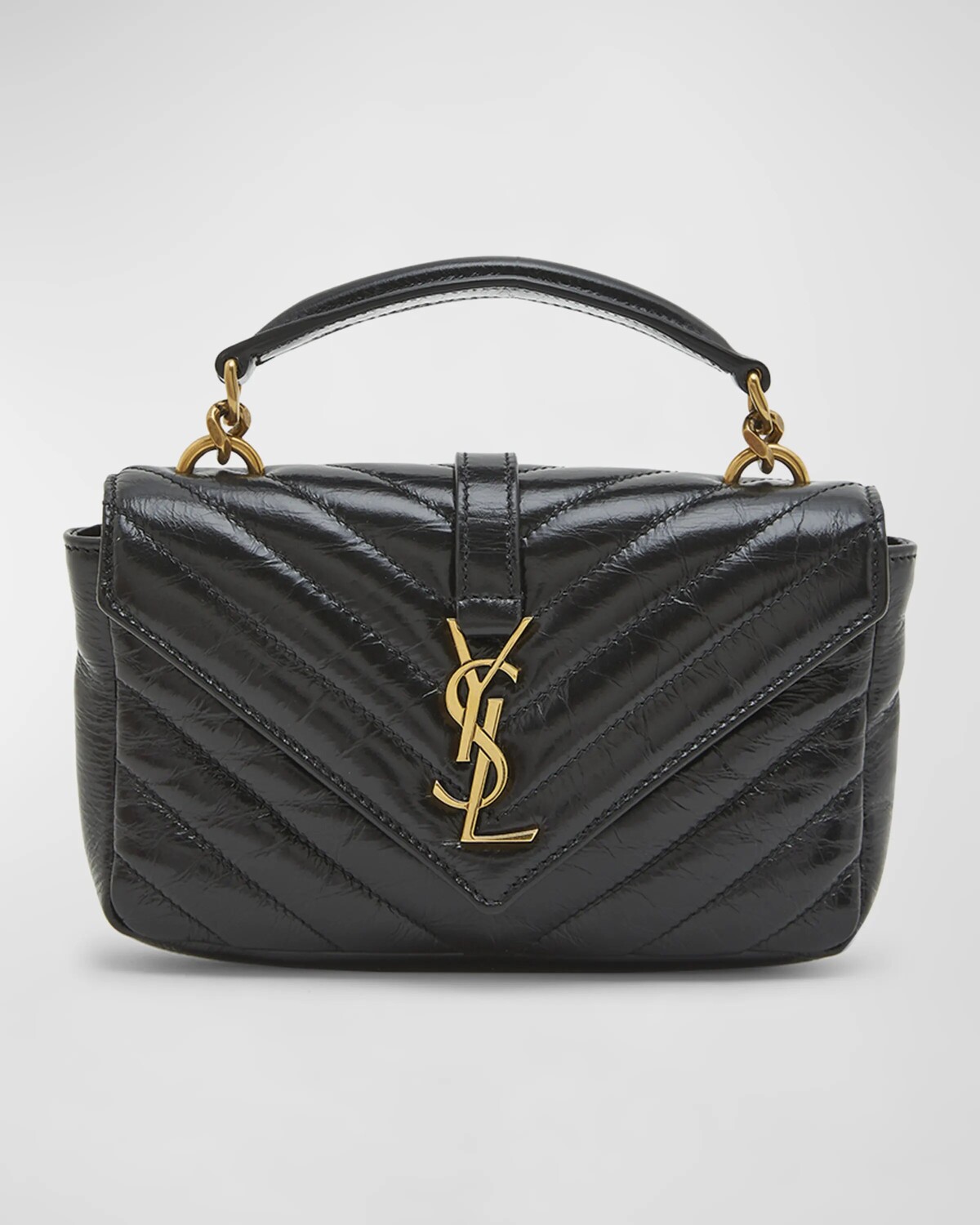 

Стеганая сумка через плечо College Mini YSL Saint Laurent, цвет Black