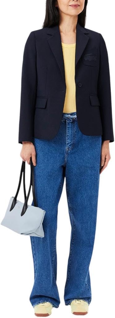 Женская футболка Lacoste Yellow, приталенная, без рукавов — фото 4