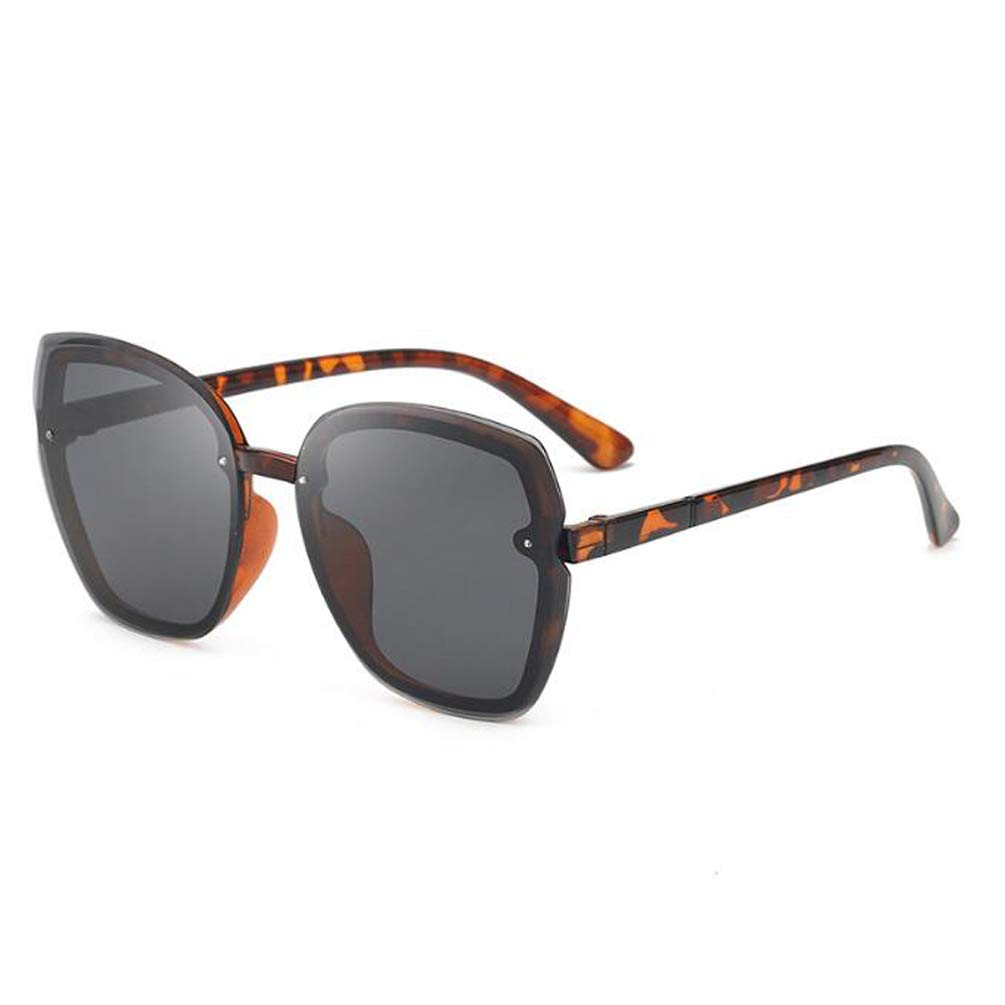 

Прямоугольные солнцезащитные очки в стиле ретро с большой квадратной оправой для женщин и мужчин (оправа цвета боба, серые хлопья) Weloveushop, Black Frame Gray Flakes