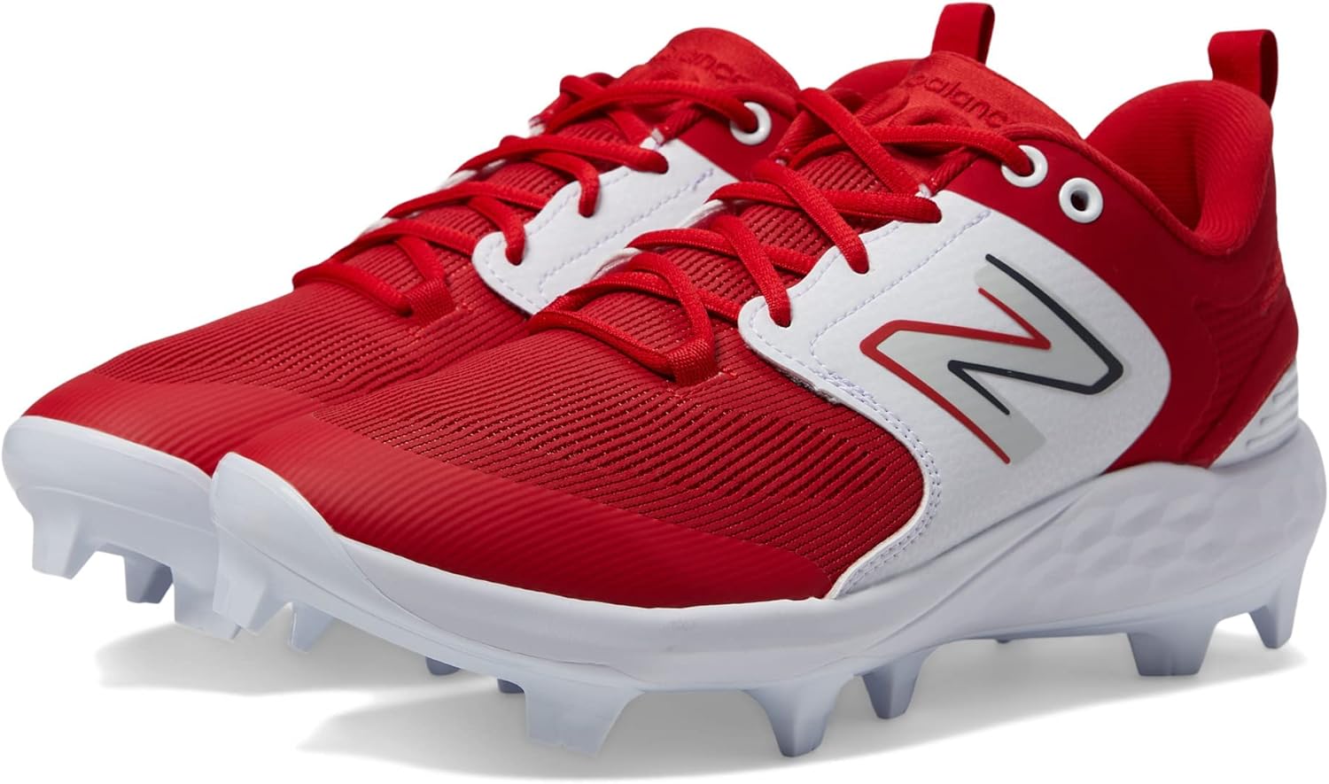 

Мужские бейсбольные кроссовки New Balance Fresh Foam 3000 V7, Mercury Red/Gold, размер 6.5 M, белый/красный