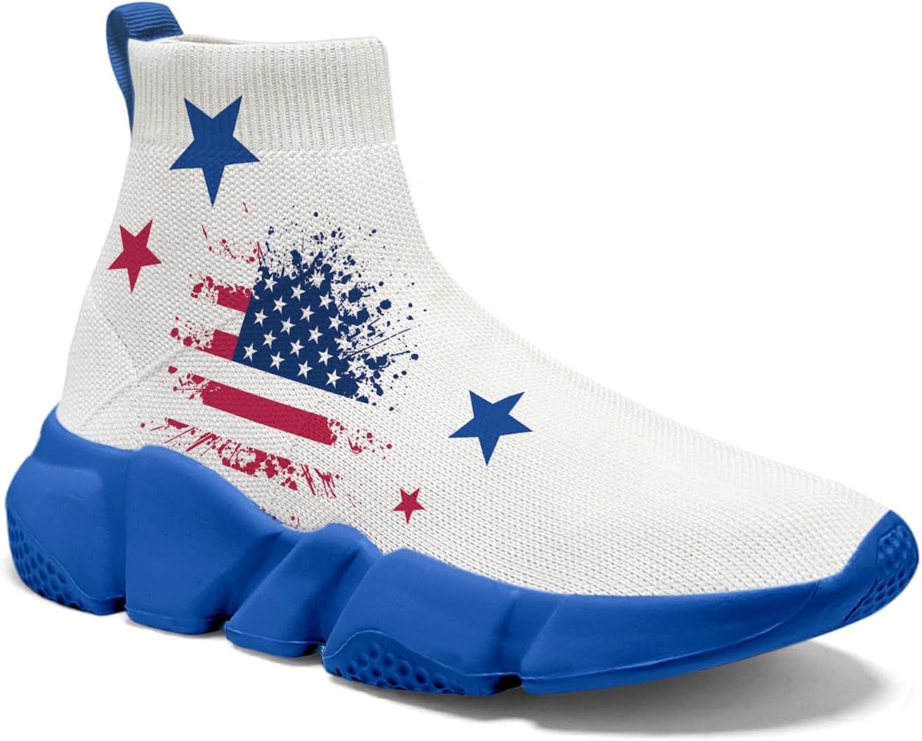 

Мужские кроссовки Hetios с граффити, слипоны для бега, размер плюс 7-15, модель July Fourth, July Fourth 14