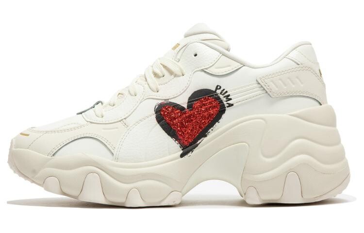 Женские кроссовки на танкетке Puma Pulsar на массивной танкетке, Beige/Red