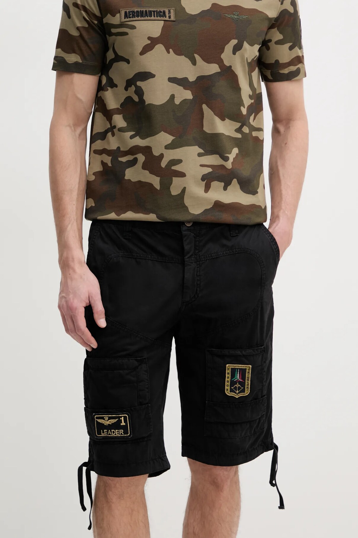 

Хлопковые шорты Aeronautica Militare, черный