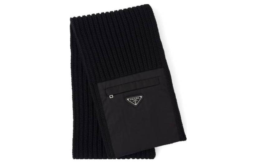 

Шарф вязаный с треугольным логотипом PRADA