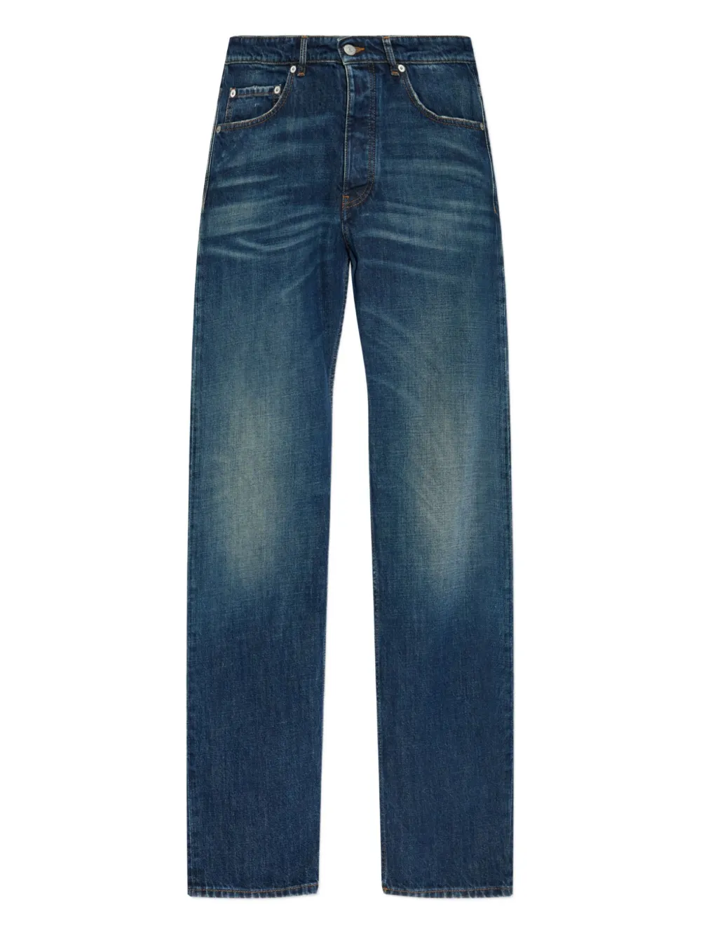 Джинсы с нашивкой-логотипом MM6 Maison Margiela, синий