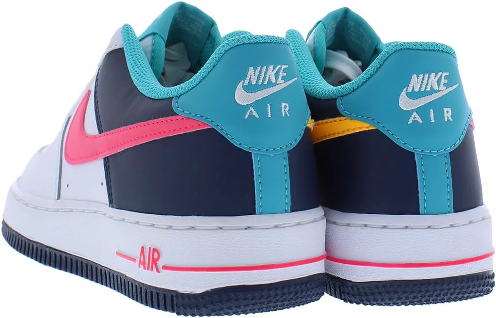 Кроссовки Nike Air Force 1 для детей, белый/розовый/синий — фото 2