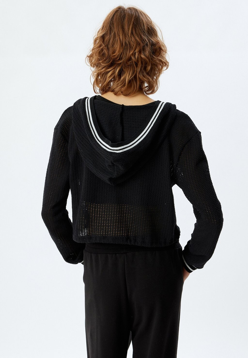 

Кардиган CROP AJOURE Koton, черный
