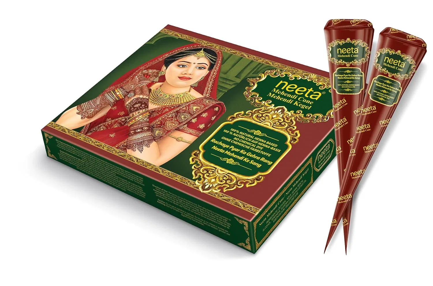 Набор конусов с хной для мехенди Neeta Mehndi Cone PK12 Neeta