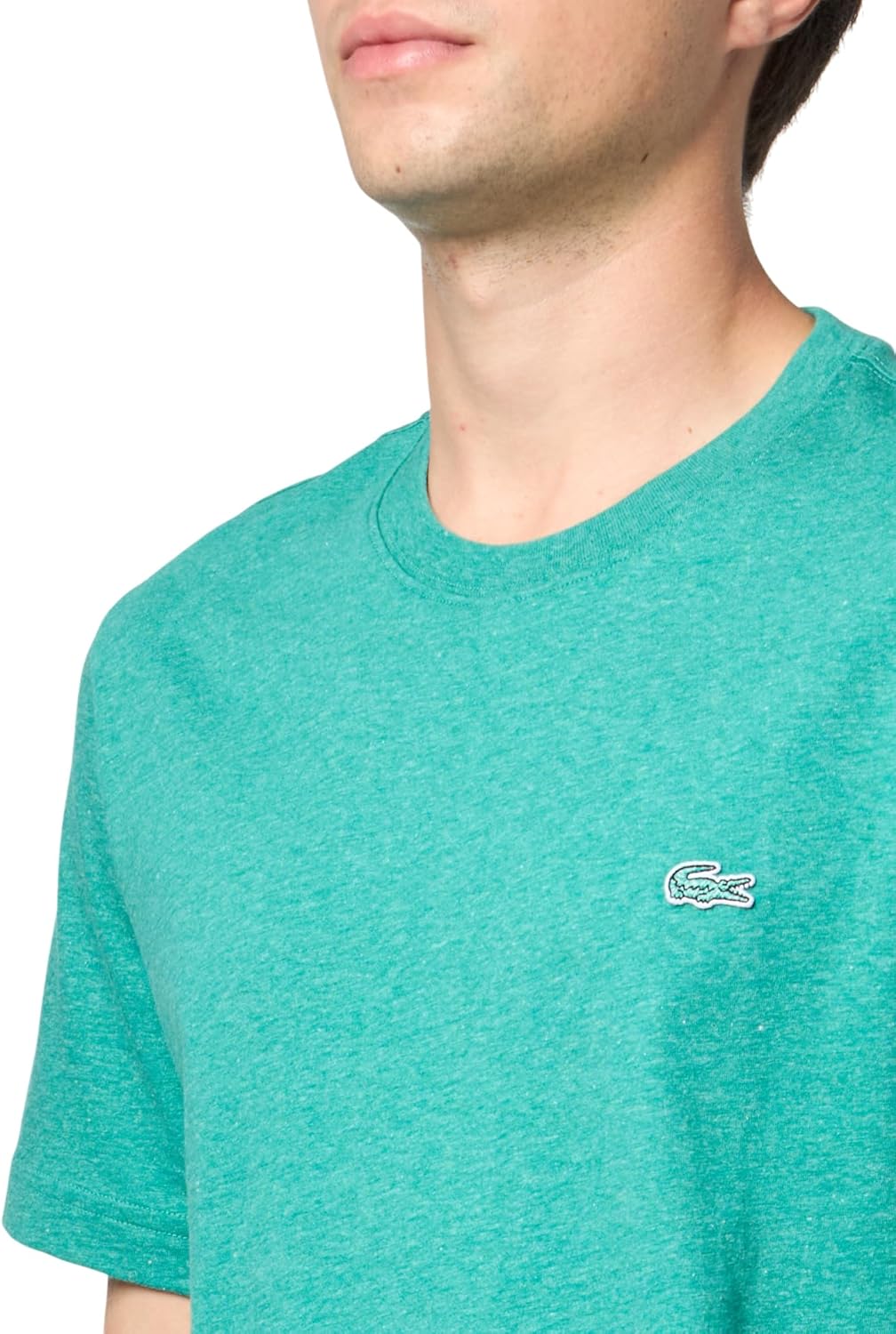 Мужская футболка Lacoste Regular Fit из плотного джерси, Fluorine Neps — фото 3