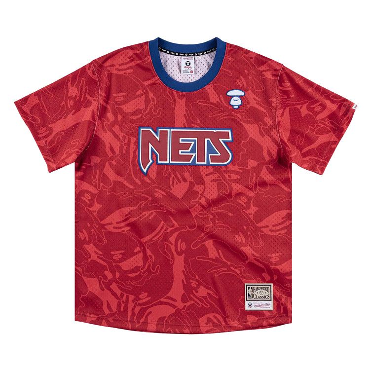 

Джерси BAPE x Mitchell & Ness New Jersey Nets BP Jersey, Red