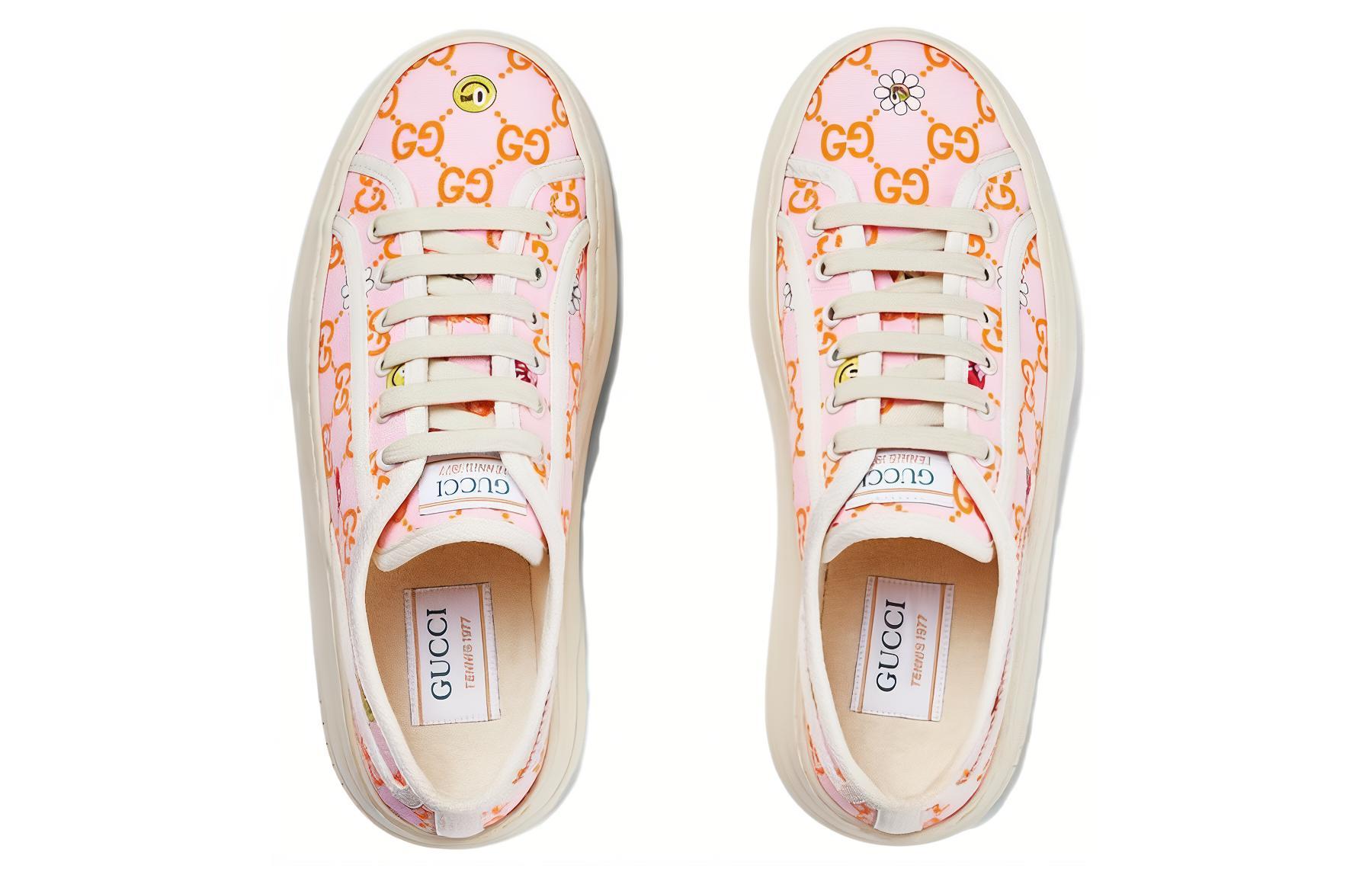 Низкие женские розовые скейтерские кроссовки GUCCI — фото 4