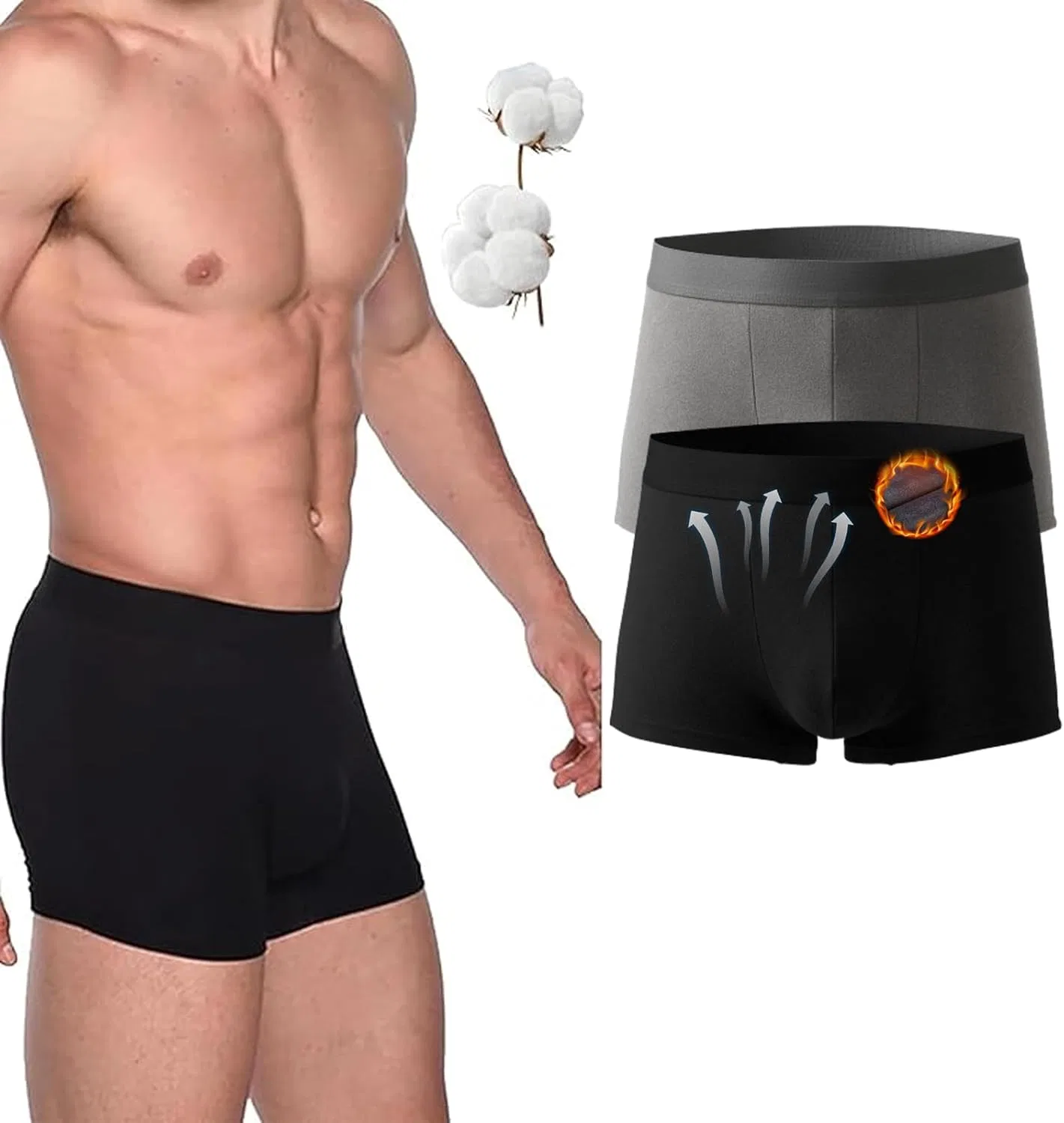 Боксеры мужские, флисовые, Set2pcs(a)
