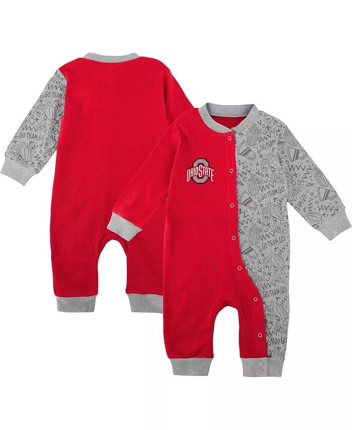 

Детские комбинезоны для мальчиков и девочек Scarlet Ohio State Buckeyes Playbook, двухцветные Outerstuff