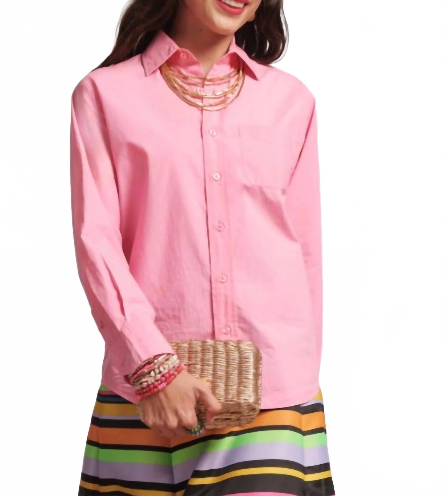 

Розовая идеальная блузка Frances Valentine