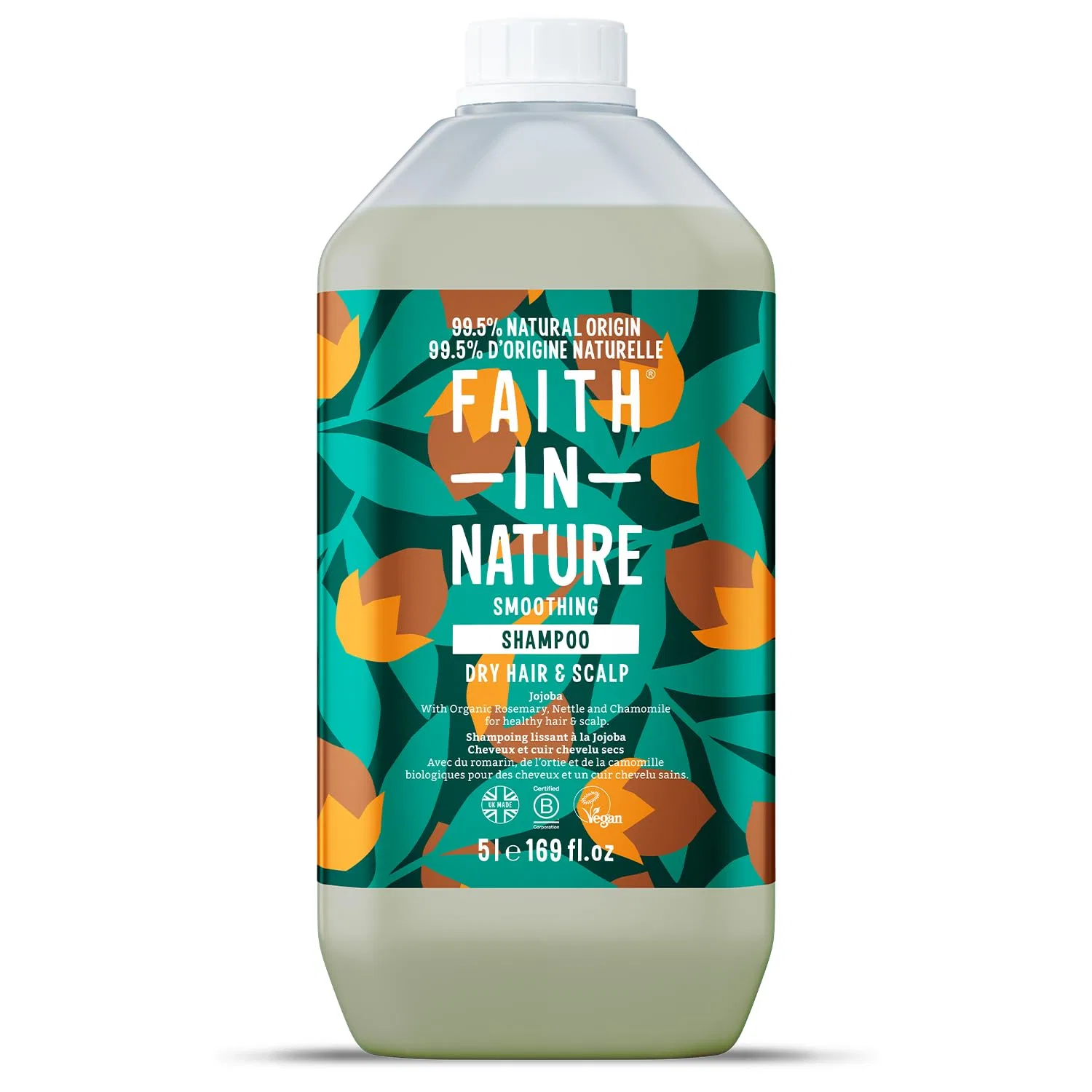 Натуральный шампунь Faith In Nature с жожоба для сухих волос, 5 л Faith In Nature