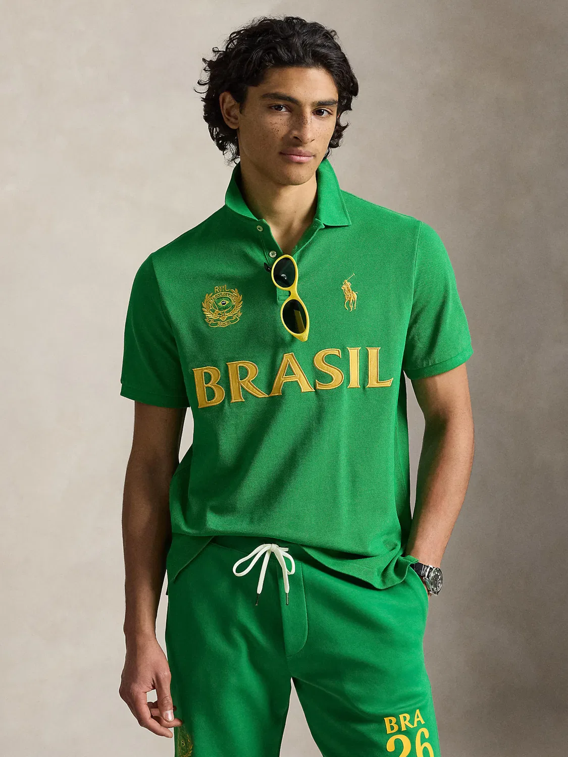 Рубашка Polo Ralph Lauren зеленого цвета — фото 2