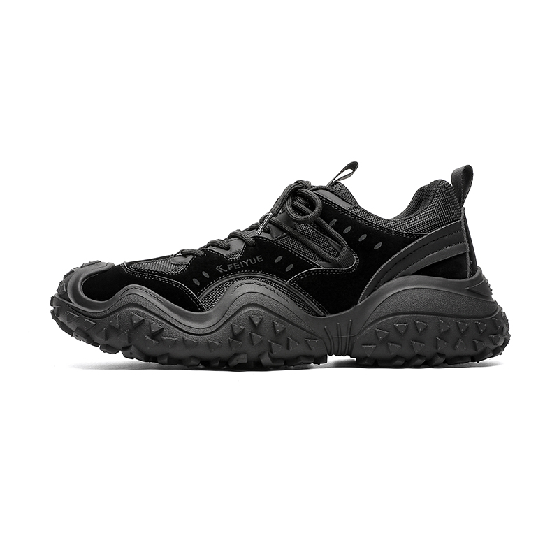 

Feiyue Кроссовки Anti-Slip Wear-Resistant Low-Top Chunky Sneakers Men's Black