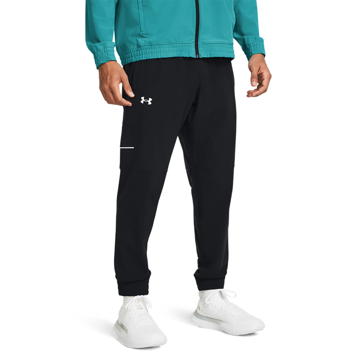 

Ua zone тканые брюки-blk under armour мужские баскетбольные брюки, чёрный