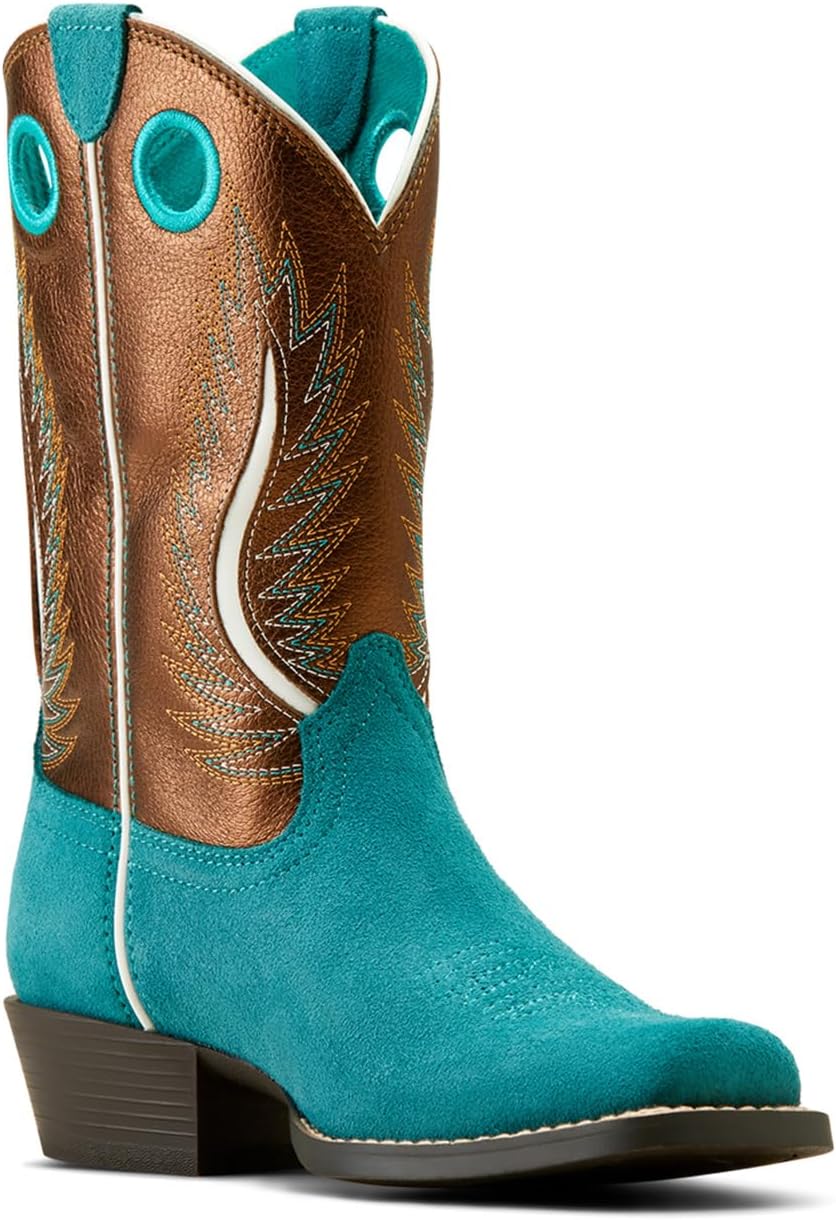 Детские западные сапоги Ariat Futurity Fort Worth, бирюзовый — фото 3