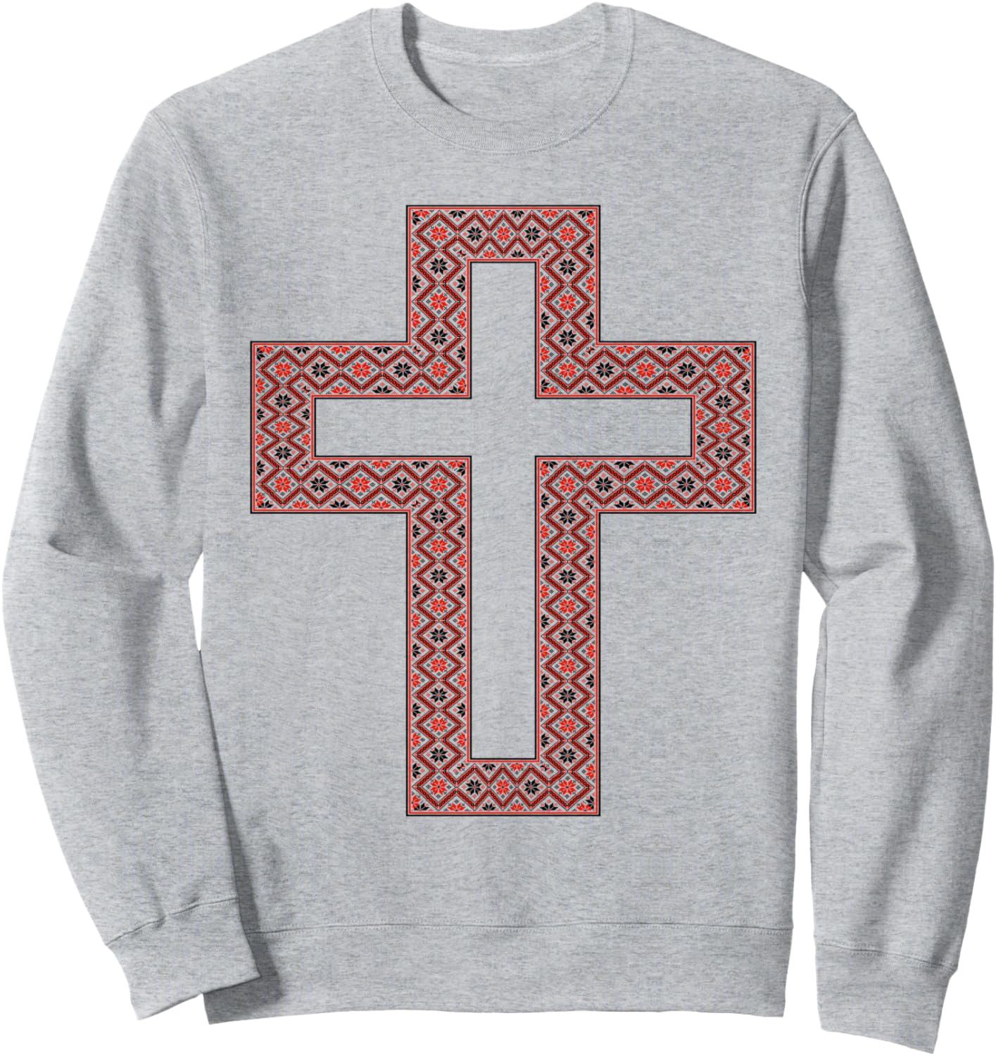 

Толстовка с изображением христианского креста Fashion Tees, серый