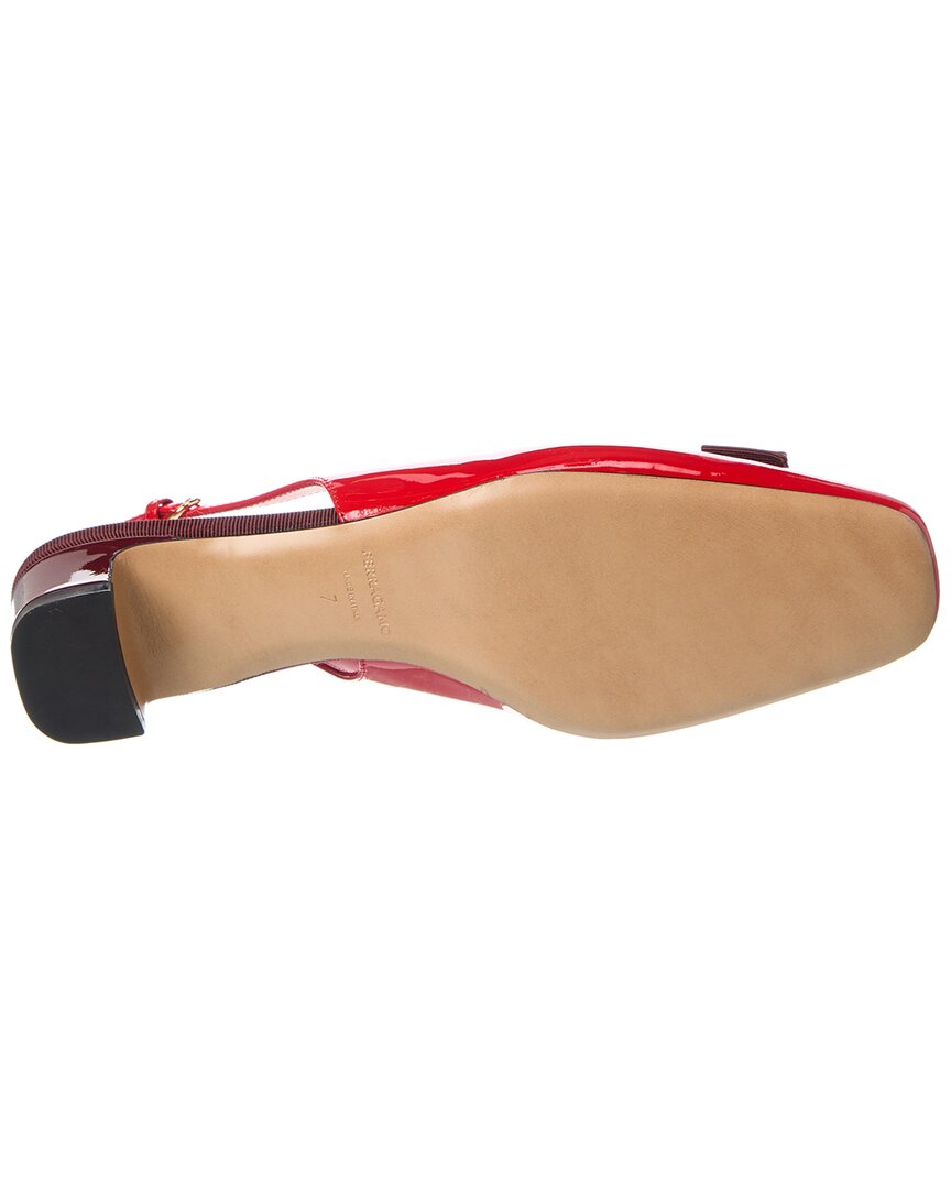 Туфли-лодочки Ferragamo Rivada Patent Slingback Salvatore Ferragamo, красный — фото 4