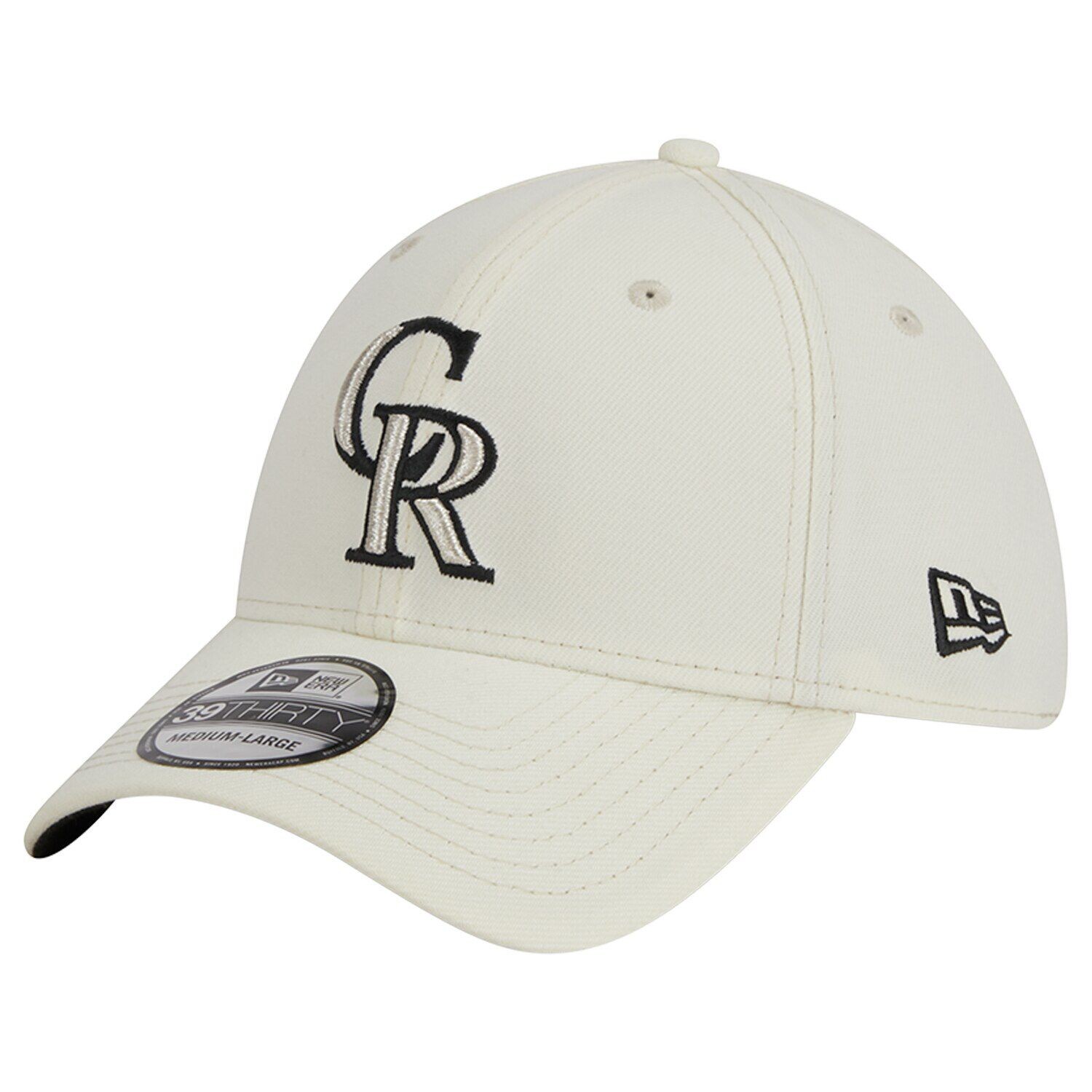 

Мужская кепка New Era White Colorado Rockies Chrome Team Classic 39THIRTY Flex Hat