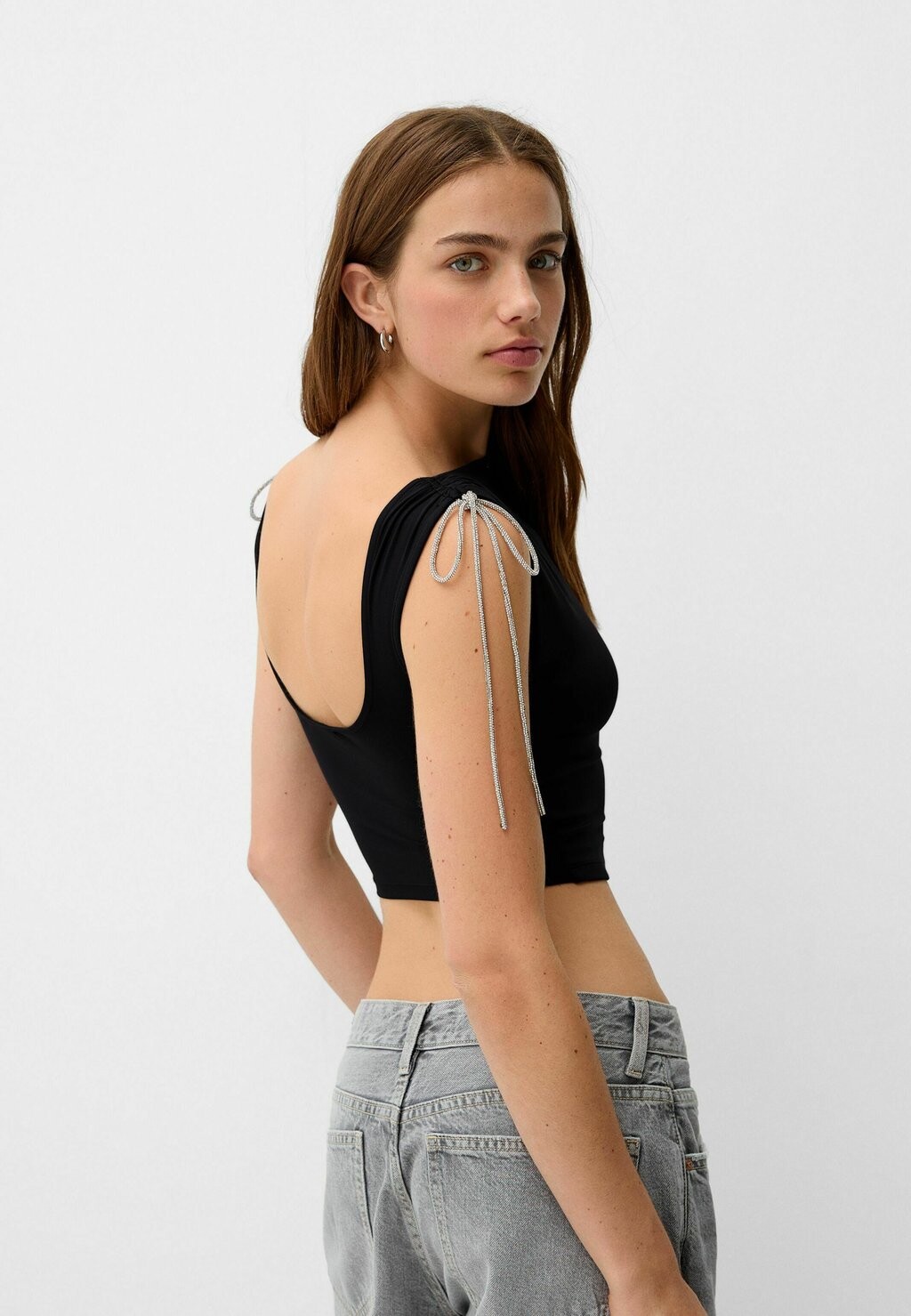 

Топ SLEEVELESS Bershka, черный