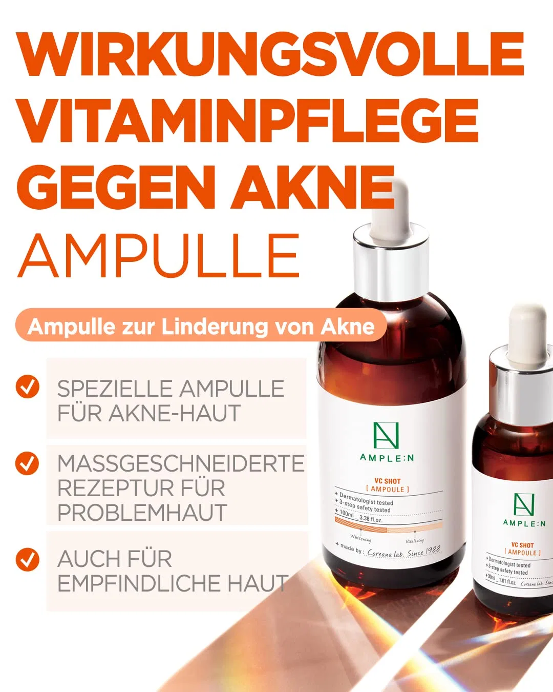 Тоник COREANA — Для лица AMPLE:N VC Shot Ampoule Coréana, 30 мл — фото 2