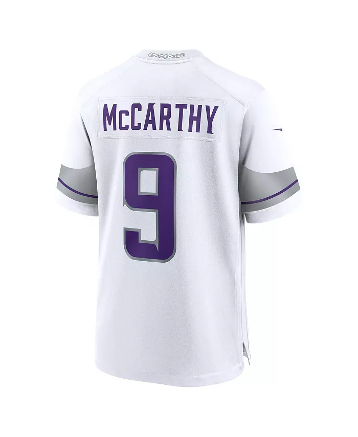 Мужская альтернативная игровая футболка J.J. McCarthy Minnesota Vikings Nike, белый — фото 4