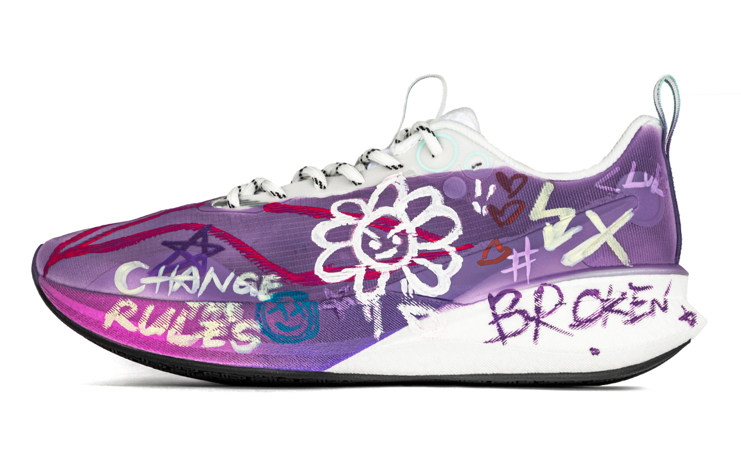 

Red Hare 8PRO амортизация дышащий легкий низкий верх повседневный марафон физическая подготовка тест физический экзамен LINING, белый фиолетовый