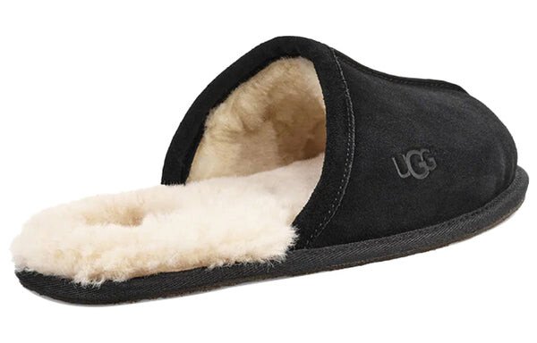 Модные сандалии, тапочки с потертостями, тапочки с флисовой подкладкой Ugg, черный — фото 4