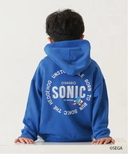 Детская толстовка с капюшоном Sonic the Hedgehog, бренд and D.petit main, синяя