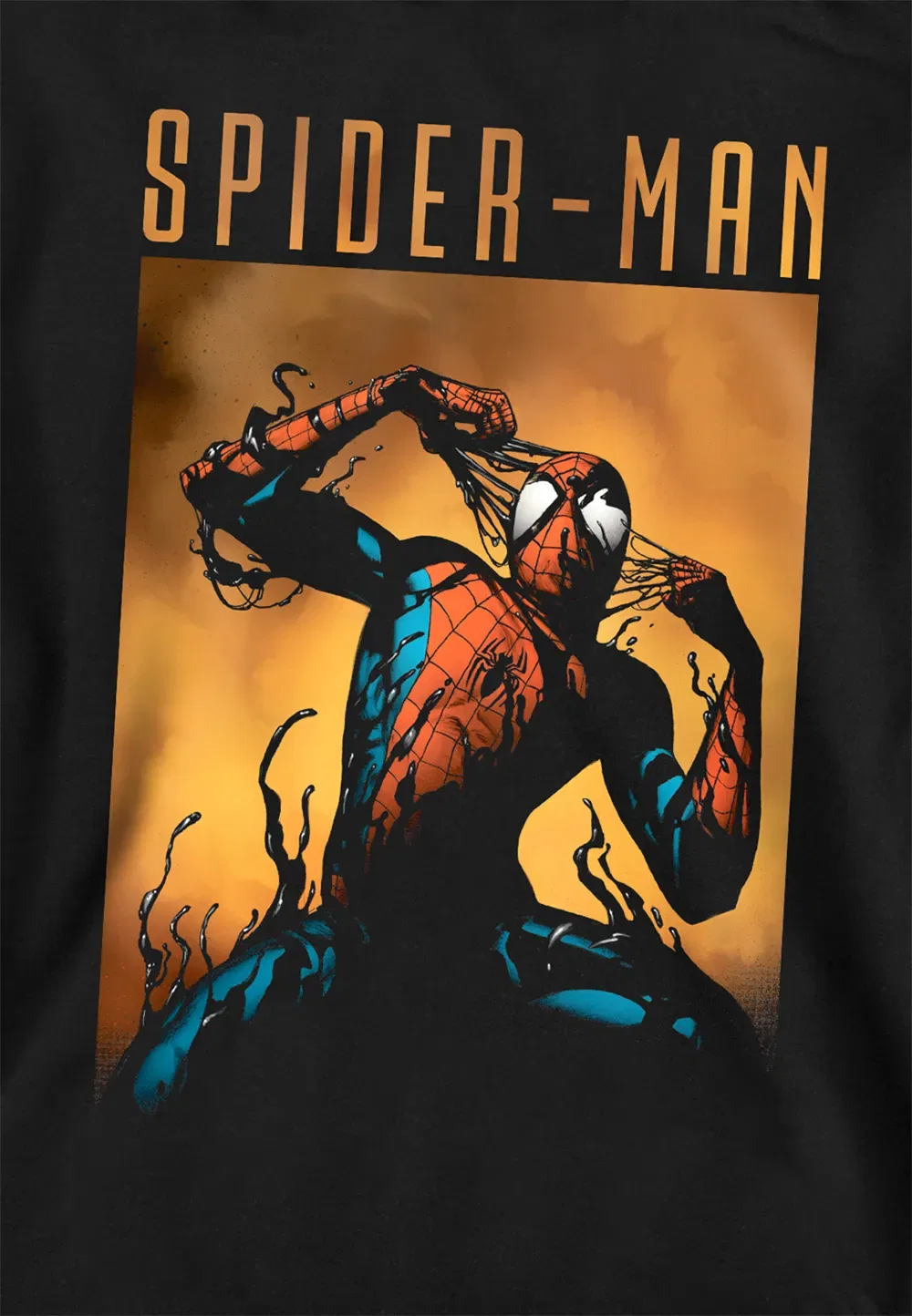 Детский худи Marvel Spiderman Creeping Venom, черный — фото 2